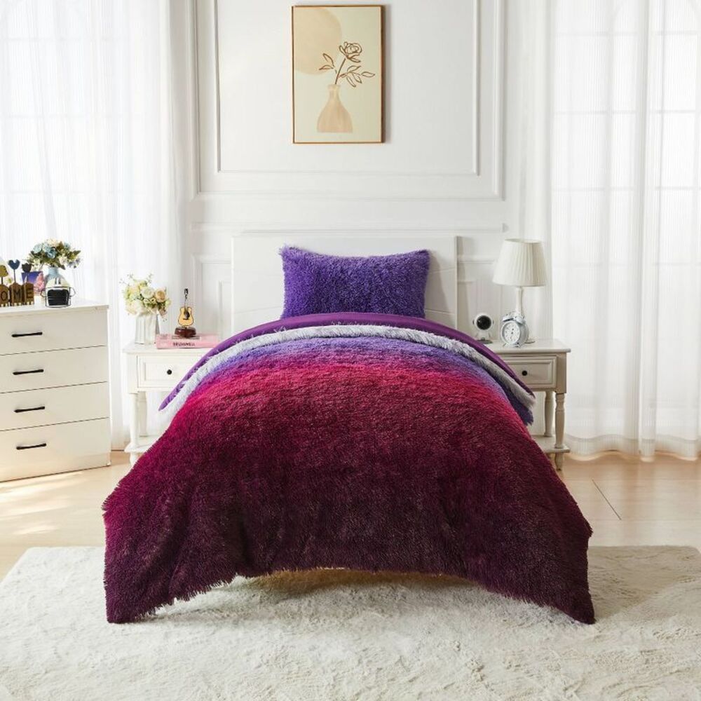 Celestial Garden Twin Faux Fur Comforter